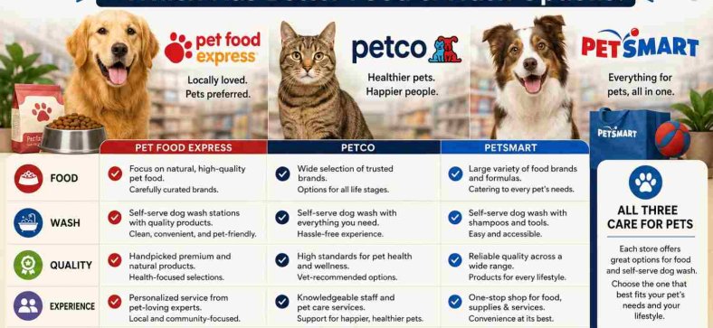 Pet Food Express vs Petco vs PetSmart