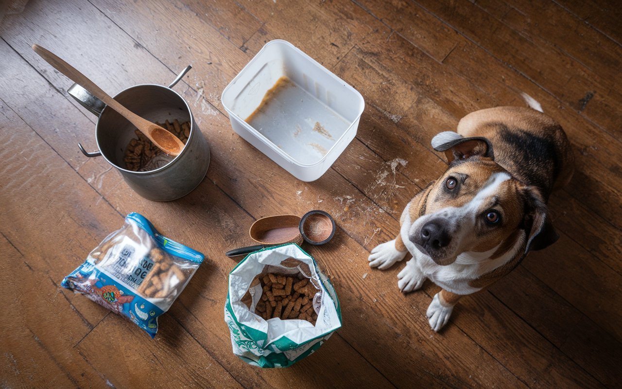 The kitchen contains numerous items that can be dangerous for dogs